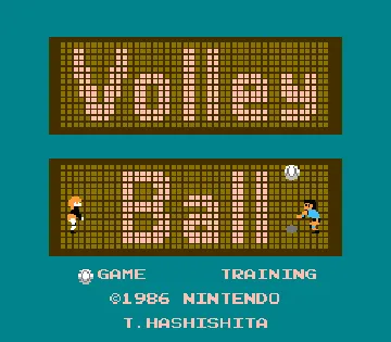 Volleyball (USA, Europe) (Virtual Console) screen shot title